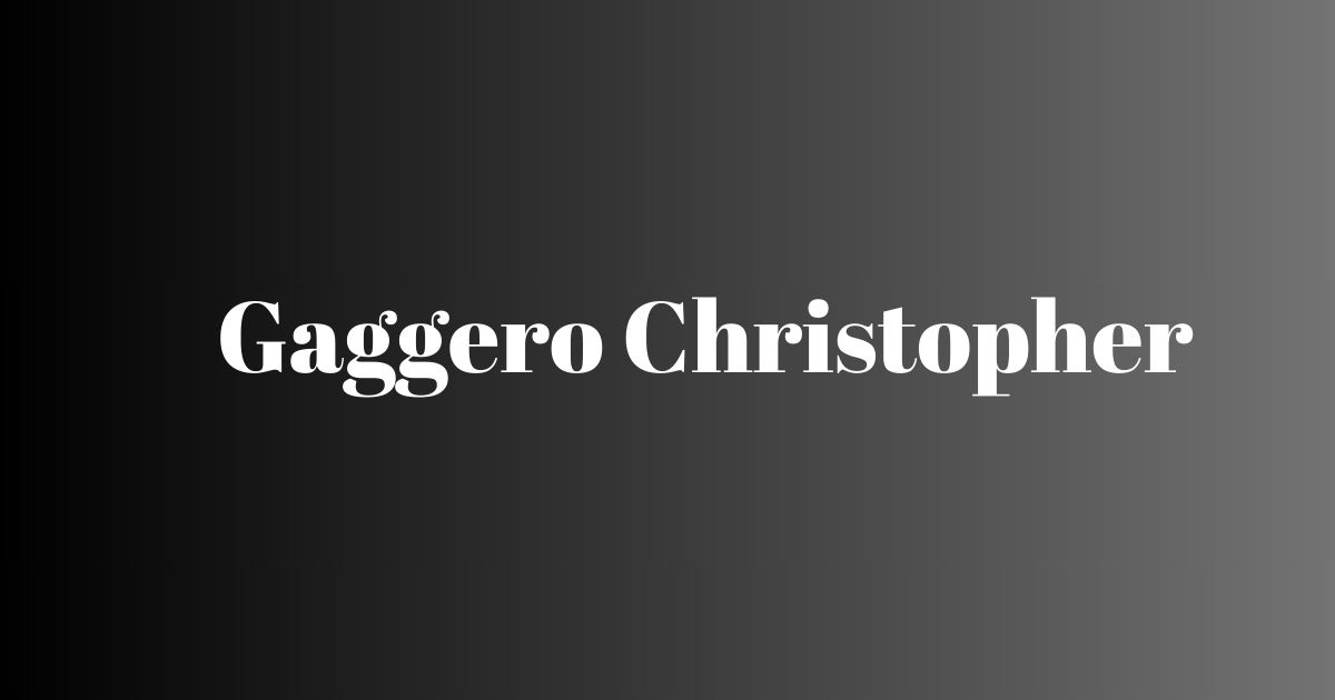 Gaggero Christopher