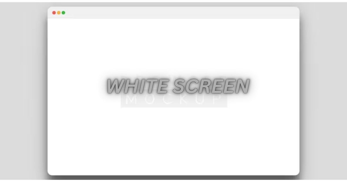 white screen