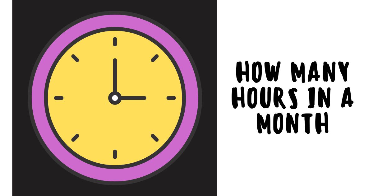 how many hours in a month