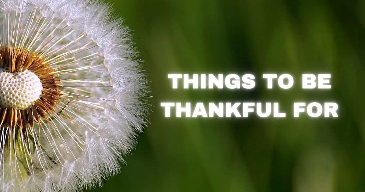 things to be thankful for