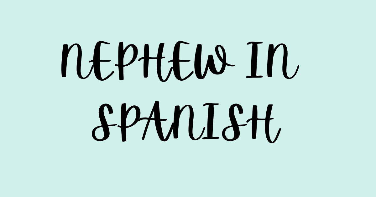 nephew in spanish